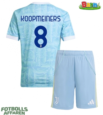 Juventus Teun Koopmeiners #8 Bortaställ Barn 2025-26 Kortärmad (+ Korta byxor)